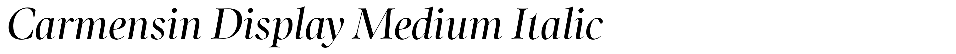 Carmensin Display Medium Italic